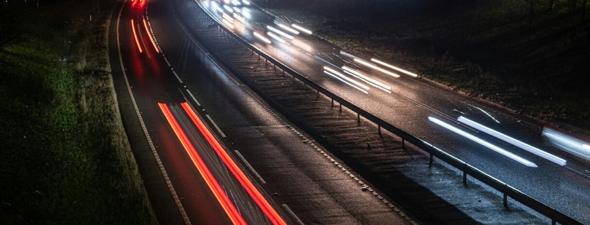 Blurred driving at night