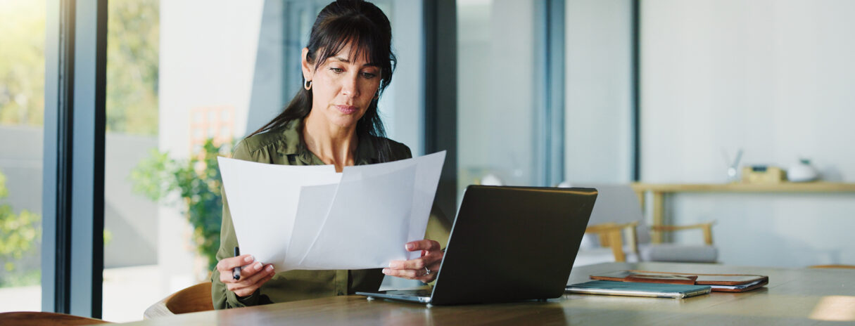 woman sorting out probate